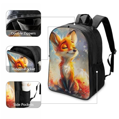Mochila infantil para colegio y deporte diseño fox 3D espacio escolar 3