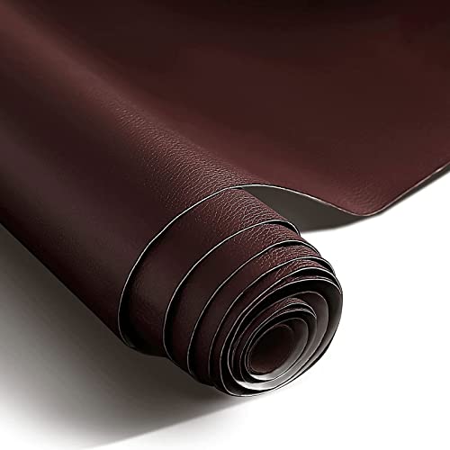 Réparation Cuir, Simili Cuir Autocollant, Kit de Réparation Cuir 50x137cm, Patchs Cuir Autocollants pour Canapé, Meubles, Sacs, Vestes, Sièges Auto Cover