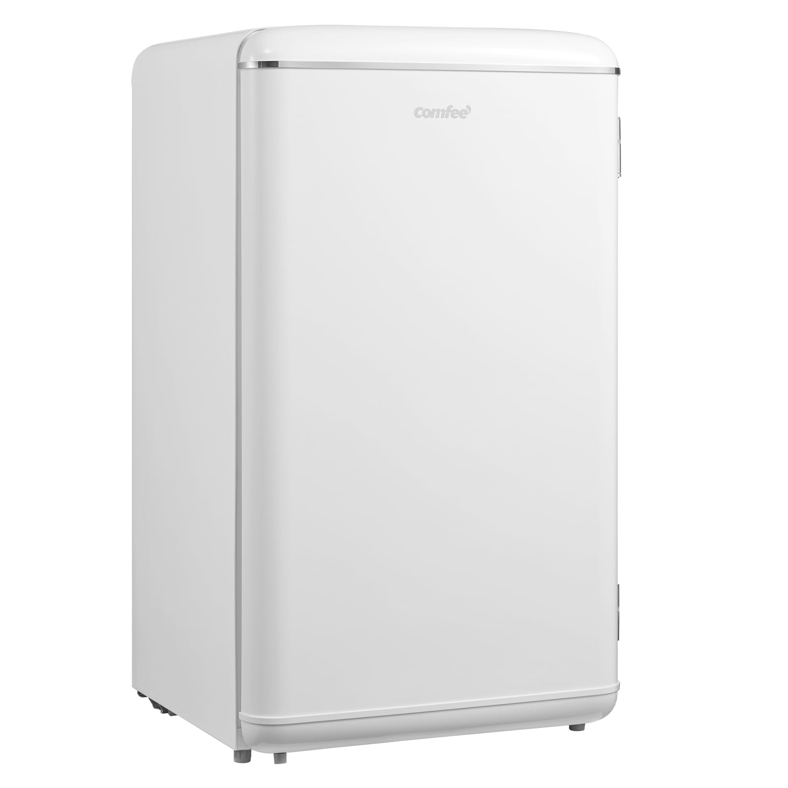 COMFEE' RCD93WH2EURT(E) Frigorifero piccolo 93 litri, Design retrò, Mini frigo da tavolo, Termostato regolabile, Silenzioso, Adatto per casa, ufficio e hotel, Bianco