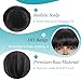 Kalyss Bob Wigs for Women Short Straight Bob Wig with Hair Bangs Natural Looking Heat Resistant Synthetic Hair Wigs for Women 13 Inches (Mix Black Brown)