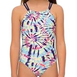 Picture of Kanu Surf Girls' Jasmine Beach Sport Halter One Piece, Camille Multi, 12