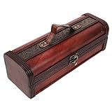 UTHCLO Caja de Madera para Vino con Diseño Europeo Vintage Resistente y para Botellas para Almacenamiento y Bodas y Celebraciones