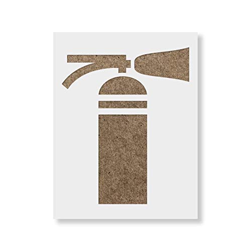 Fire Extinguisher Stencil - Mylar Stencils, Durable Stencils for Heavy-Duty Warehouse Marking