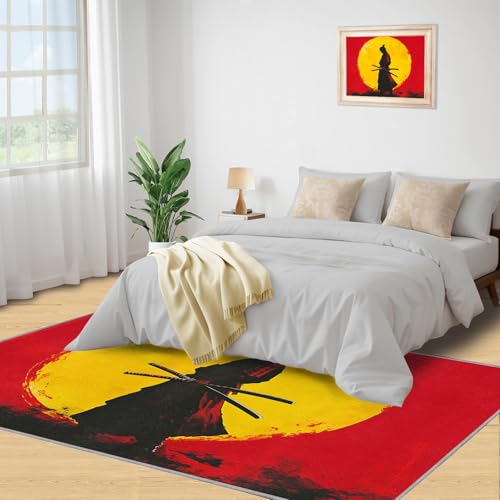 Tapete Samurai 8x10 para dormitorio y sala miniatura 4