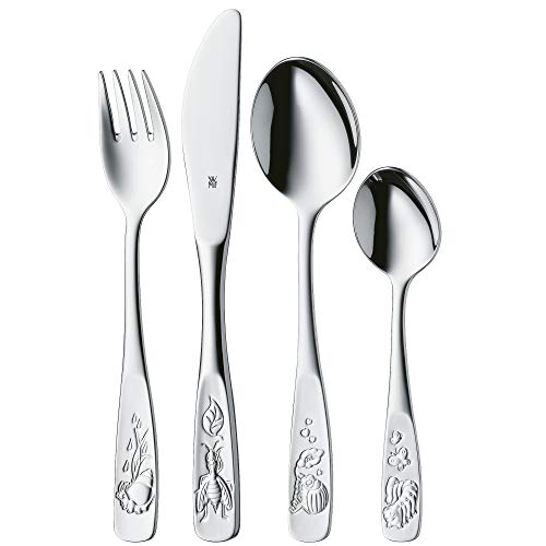 Cuberteria Wmf WMF Tierwelt - Cubertería para niños 4 piezas (tenedor, cuchillo de mesa, cuchara y cuchara pequeña) (WMF Kids infantil)