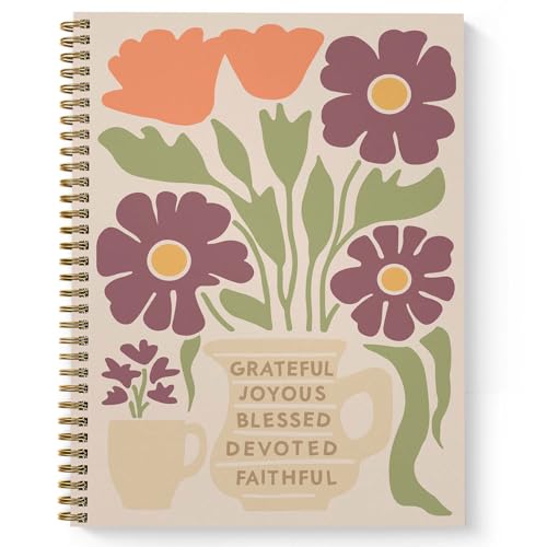 Carnet à spirales grand format 21,6 x 27,9 cm avec planificateur quotidien