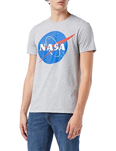 Nasa Herren Circle Logo T-Shirt, Grau (Sports Grey SPO), Medium