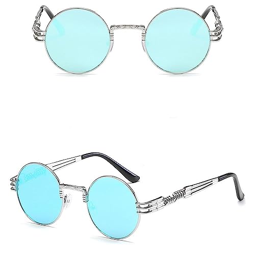 Lunettes de soleil yeux de chat femmes réfléchissantes contre éblouissement en métal