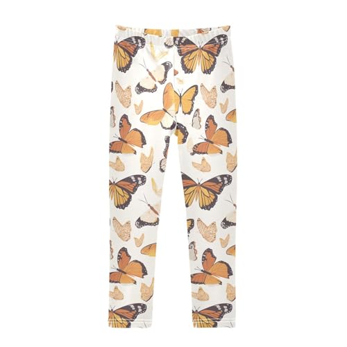 Monarch Butterfly Kids Girl's Legging Soft Full Length Yoga Pants Gym