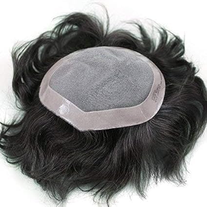 Regular Mono Hair Patch for Men |Natural Black | 100% Human Hair |Durable Hair Toupee |Non Surgical Hair Replacement System |Hair Wig For Men (Black, 9x11)-image-17