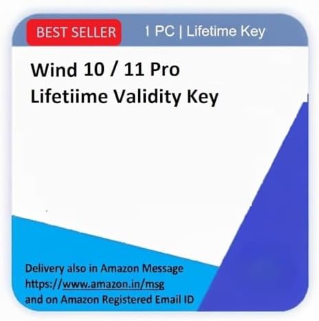 Win 11 Pro Win 10 pro Product License Key - 1 User Lifetime Validity (Quick Email Delivery) 32 Bit | 64 Bit Permanent Licence key