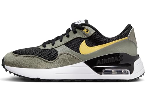Nike Air Max SYSTM Big Kids' Shoes (DQ0284-007, Black/Dark Stucco/Black/Saturn Gold) Size 6
