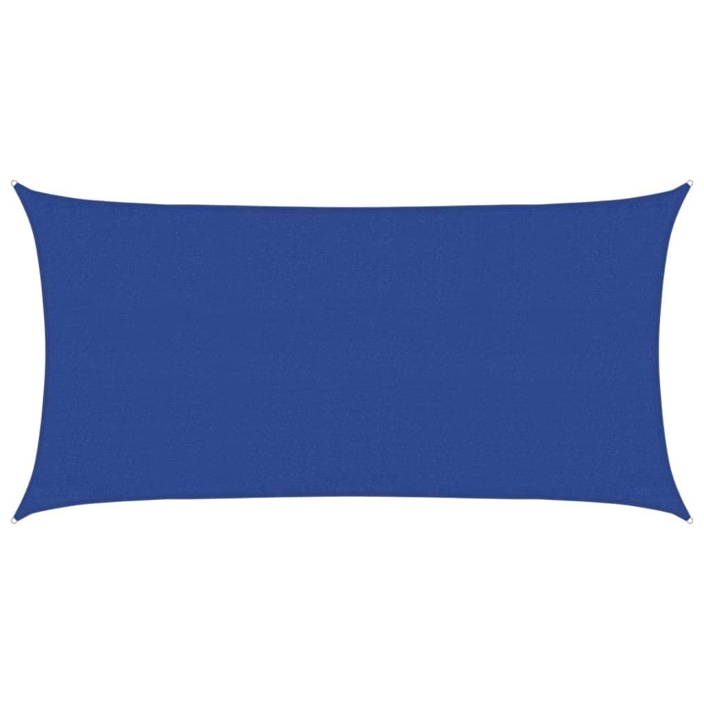 vidaXL Toldo de Vela Rectangular HDPE Azul 160 g/m² 3x6 m