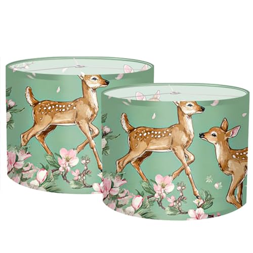 Image of Nuxovilar Lamp Shades Set of 2, 13 inch Top x 13 inch Bottom x 10 inch High (Spider)