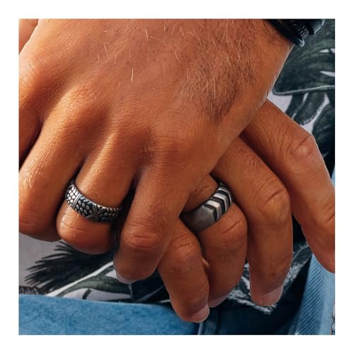 Bague iXXXi homme 19mm anneau acier sans pierre anti-allergie