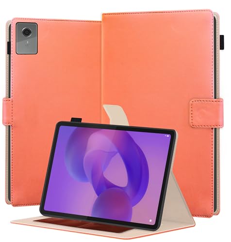 Image of TGK Flip Cover for Lenovo Idea Tab Plus 12.1 inch Tablet Case TB361FU TB361ZU with Stylus Holder (Peach)