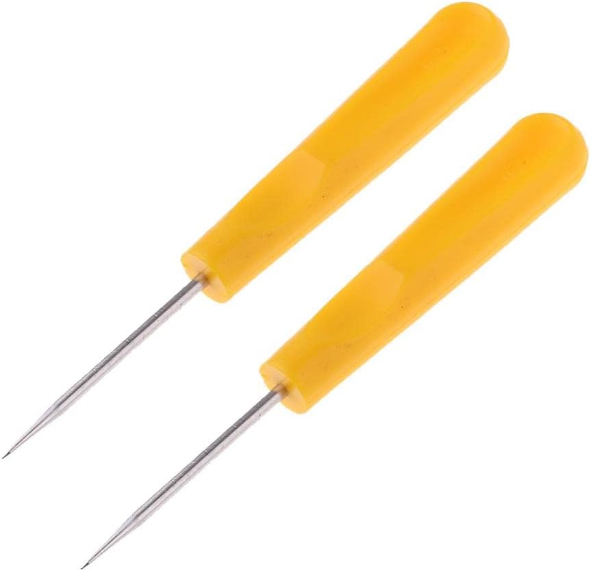 2X Badminton Tennis Racket Racquet Stringing Awl String Guiding Tool Yellow