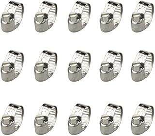 Hose Clips Adjustable Stainless Steel Hose Clamps Worm Drive Pipes Hose Clamps Clips,15 Pack (10-16 mm)