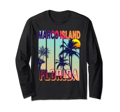Marco Island Retro Stile Vintage Palma Maglia a Manica