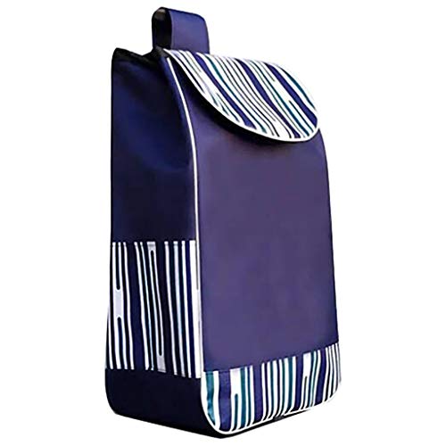 MERTNK Bolsa de Compras de Carretillas de Mano, Bolsa de Oximpermeable 600D Extraíble, Bolsa de Compras de Trolley Plegable Ligera, Trolleys de Capacidad 32L/a