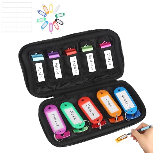 USB Flash Drive Case Soft Material Thumb Drive Holder case, USB Drive Holder Organizer, Portable Electronic Accessories Bag for USB Memory Stick with 10 Slots