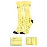 Funny Crazy Socks for Women - Library Card Book Lover Gifts for Teen Girls Boys, Library Gifts for Men Women