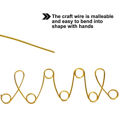 Image of Tenn Well 50ft 9 Gauge 3mm Aluminum Wire Gold Bendable for Sculpting | Metal craft wire for jewelry making, armature making, molding, wrapping