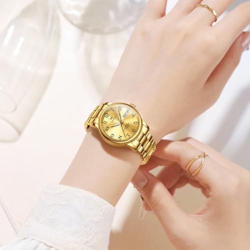 Image of OLEVS Watch Women Silver Watch for Women Luxury Diamond Womens Watches for Small Wrist Stainless Steel Waterproof Analog Quartz Date Elegant Reloj para Mujer