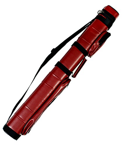 Iszy Billiards 3x6 Hard Pool Cue Stick Carrying Case, Red