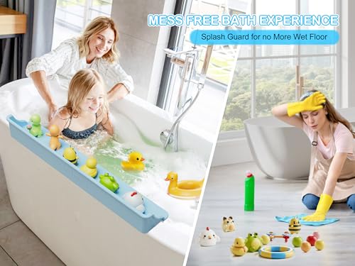 image for Cushore 3-Ft Bathtub Splash Guard PlayPad with Strong Suction Cups, To