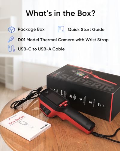 Image of HIKMICRO D01 Thermal Camera, SuperScene Smart Scene Recognition, 240x240 Super Resolution, 96x96 IR Resolution Therma Imaging Camera, 3350mAh for 11hrs Battery Life, Photo and Video Recording, 50 FOV