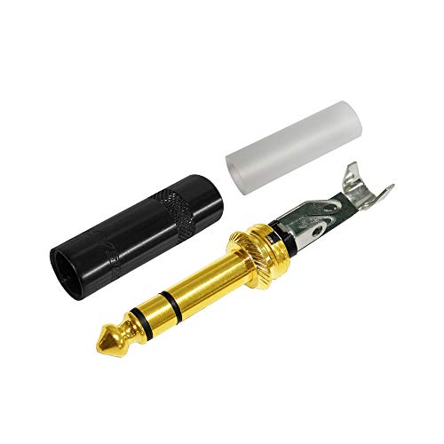 2 Units - 6 Foot - Canare L-4E6S Star Quad, Patch Cable Terminated With Neutrik-Rean Nys ¼ Inch (6.35Mm) Gold Trs Stereo Phone Plugs - Custom Made By Worlds Best Cables. #TOP5