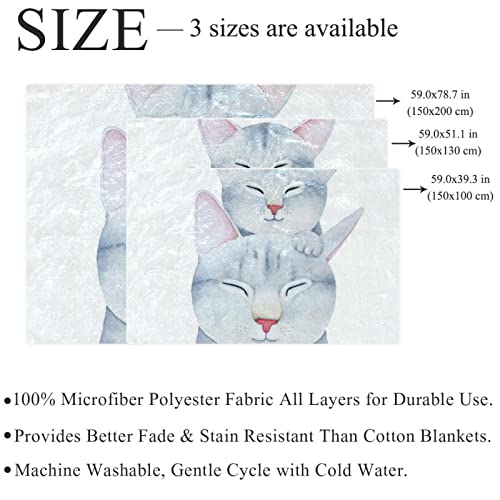 Couverture de lit dessin animé chat idée cadeau anniversaire enfant - 4