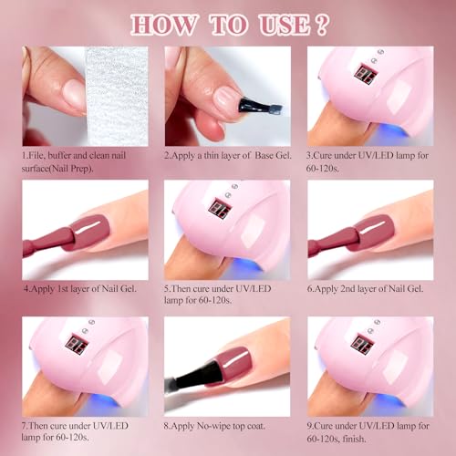 Set de 8 esmaltes en gel colores otoñales miniatura 7