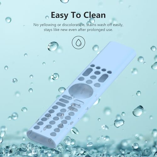 Image of Silicone Remote Cover for Xiaomi Mi TV 2025 Model Remote, Black, Diamond Textured, Precision Button Holes (LUMINIOUS Blue, XIAOMI TV 2025)