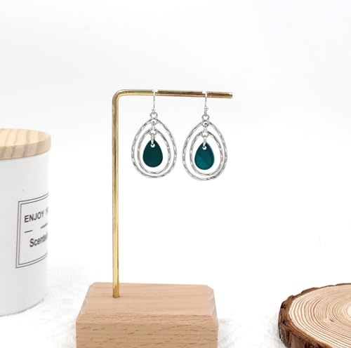 Big Colorful Shell Beads Earrings for Women Dangling Double Teardrop Beaded Geometric Fashion Jewelry Drop Earrings for Gifts3