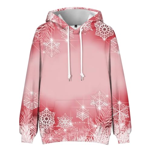 Ymosrh Men's Ugly Christmas Hoodies, Long Sleeve Casual Print Xmas Hoodie Sweatshirts with Pocket, M-4XL3