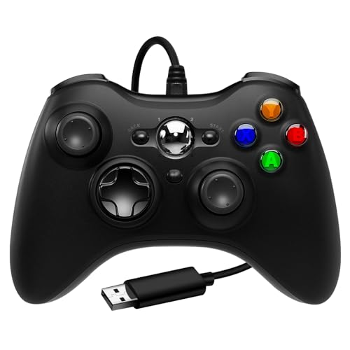 Wired Controller for Xbox Series X|S, Gamepad for Xbox One & Windows 10 PCs, Featuring Remappable Buttons, 3.5mm HIFI Headset Jack, Dual Motors, and 6-Axis Gyroscope Black