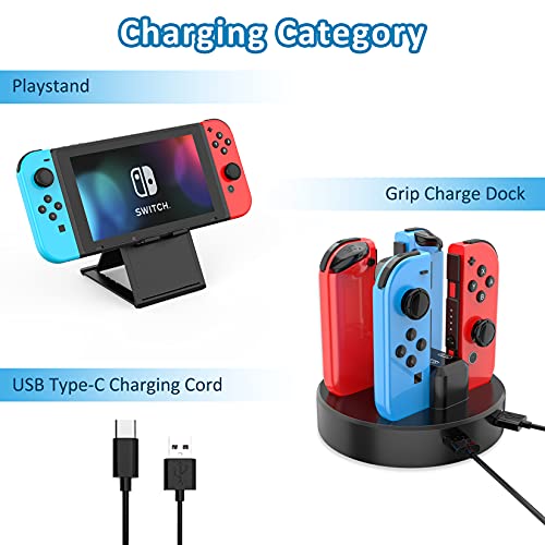 Conjunto de acessórios de switch HEYSTOP 27 em 1 compatível com Nintendo Switch, kit para presente c