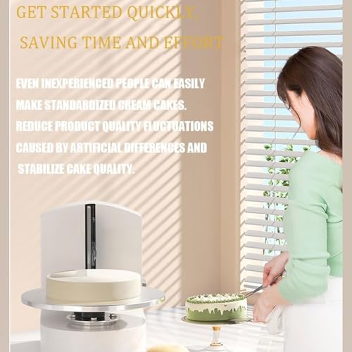 Spandiconcime automatico per torte per decorazione liscia, motore da 280 W, regolabile a 15 marce, diametro giradischi 35 cm, ideale per torte di compleanno da 10 a 30 cm