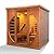 TaTalife Infrared 2 Person Sauna Room, Luxurious Red Cedar Sauna with Recliner, Infrared Indoor Sauna, 5 Heating Tubes, 4 Carbon Crystal Heating Panel, Bluetooth Speaker, 7 Color Lights, Oxygen Bar
