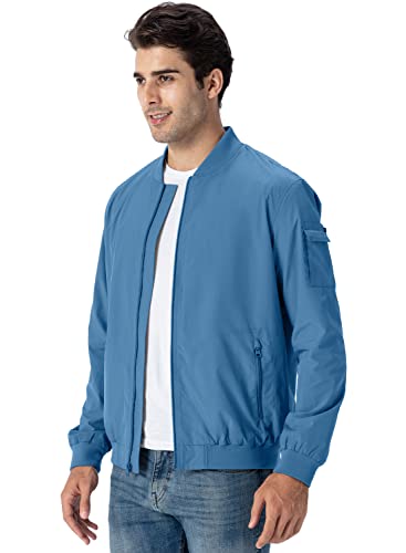 Image of Gopune Men's Windproof Bomber Jacket Lightweight Windbreaker Outdoor Golf Fashion Coat
