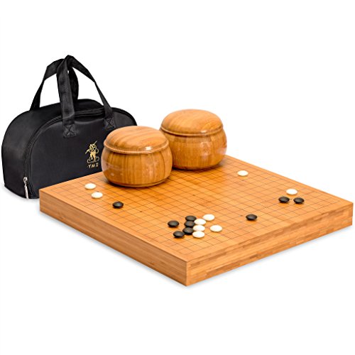 Juego de Mesa Go con Tablero Reversible y Piedras Yunzi miniatura 1