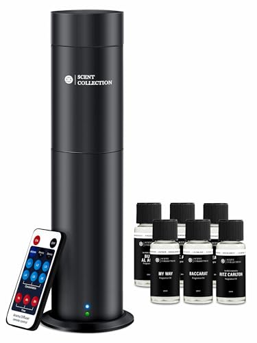 Hotel Waterless Scent Diffuser with 6 Fragrance Oils Covers up to 700 Sq Ft