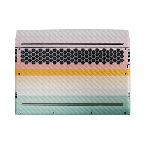 Image of MightySkins Carbon Fiber Skin Compatible with Alienware M17 R5 (2022) Full Wrap Kit - Horizon Stripes | Protective, Durable Textured Carbon Fiber Finish | Easy to Apply | Made in The USA