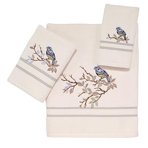Avanti Linens - 3pc Towel Set Soft & Absorbent Cotton Towels (Love Nest Collection)