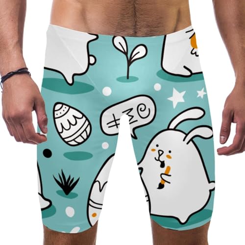 Traje de baño de conejo de Pascua cómodo para competición en tallas grandes