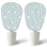 DEWUR 2er-Set 70g/m² Winter-Deko-Vlieshaube 90x110cm Winterschutz für Kübelpflanzen...