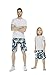 Father Son Matching Hawaiian Beach Board Shorts Swimwear Spandex in Faded Floral Men 30 Boy 8