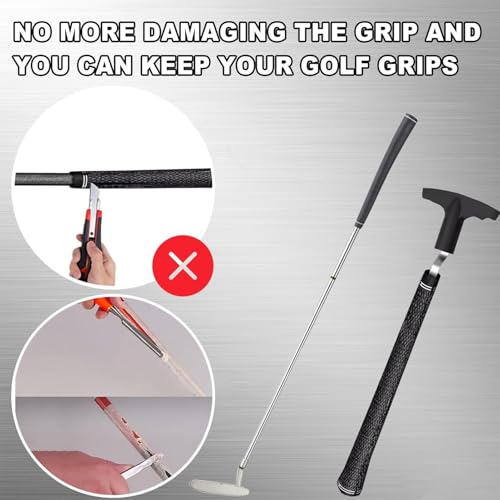 Retrait de poignée de golf efficace pour changer le grip de putter proprement - 6
